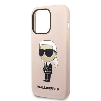 Karl Lagerfeld KLHCP14LSNIKBCP iPhone 14 Pro 6.1" hardcase pink/pink Silicone Ikonik