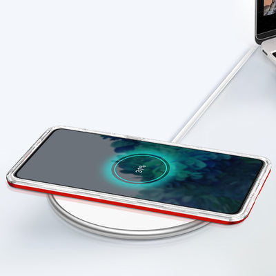 Clear 3in1 case for Samsung Galaxy S23+ silicone cover with frame red — Hurtel