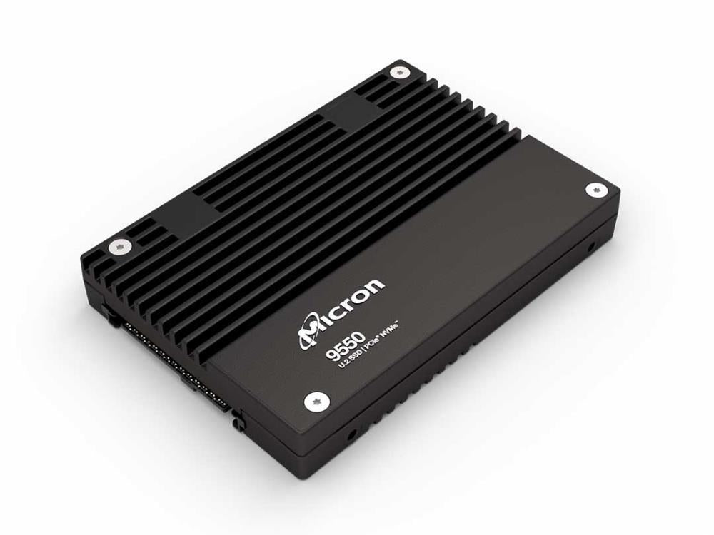SSD MICRON SSD series 9550 PRO 15.36TB PCIe Gen5 NVMe NAND flash technology 3D TLC Write speed 10000 MBytes/sec Read speed 14000 MBytes/sec Form Factor U.2 MTFDLAL15T3THA-1BK1DABYYR