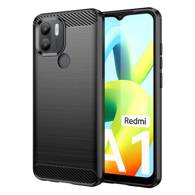 Carbon Case case for Xiaomi Redmi A1+ flexible silicone carbon cover black — Hurtel