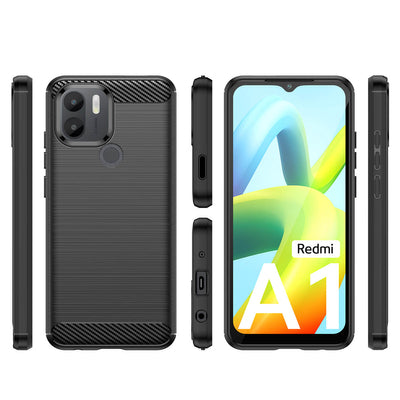 Carbon Case case for Xiaomi Redmi A1+ flexible silicone carbon cover black — Hurtel