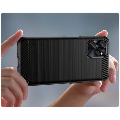 Carbon Case for Realme 10 5G / Realme 9i 5G Flexible Silicone Carbon Cover Black — Hurtel
