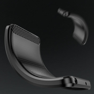 Carbon Case case for Realme 10 Pro flexible silicone carbon cover black — Hurtel