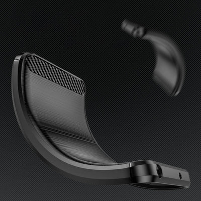Carbon Case case for Realme 10 Pro+ flexible silicone carbon cover black — Hurtel