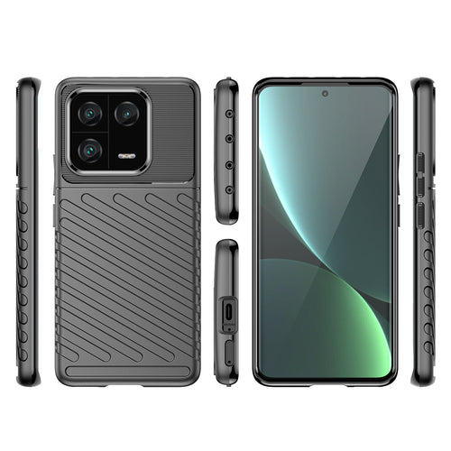 Thunder Case case for Xiaomi 13 Pro silicone armor case black — Hurtel