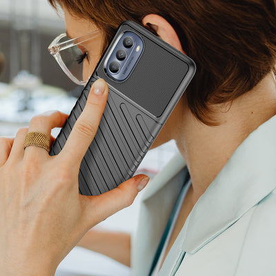Thunder Case for Motorola Moto G62 5G silicone armor case black — Hurtel