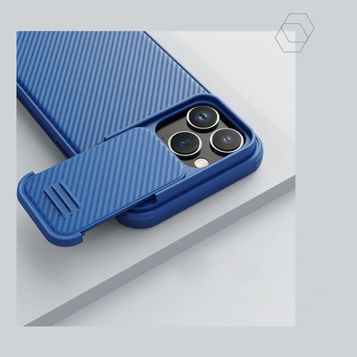 Nillkin CamShield S Case iPhone 14 Pro Max Armored Cover Camera Protector Blue