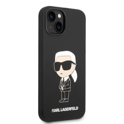 Karl Lagerfeld KLHMP14MSNIKBCK iPhone 14 Plus 6.7" hardcase black/black Silicone Ikonik Magsafe