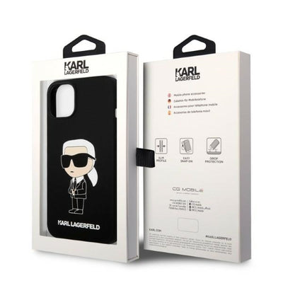 Karl Lagerfeld KLHMP14MSNIKBCK iPhone 14 Plus 6.7" hardcase black/black Silicone Ikonik Magsafe
