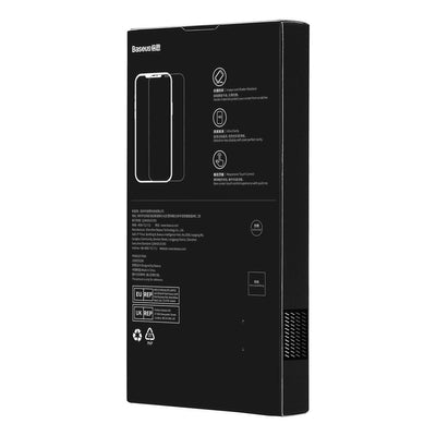 Baseus Set of 2x Tempered Glass for iPhone 14 Pro Full Screen with Speaker Cover 0.3mm + Mounting Frame