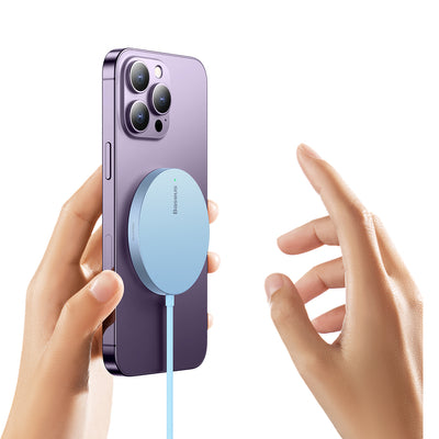 Baseus Simple Mini3 magnetic charger MagSafe Qi 15W blue