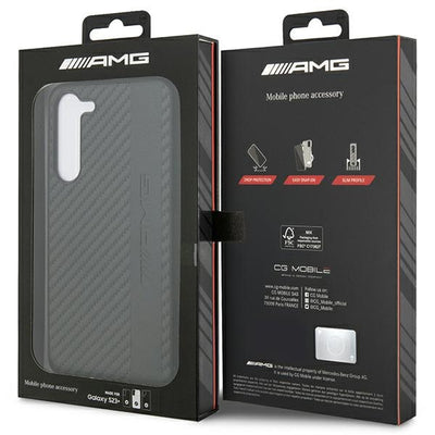 AMG AMHCS23MBLSCA S23+ S916 black/black hardcase Carbon Stripe&Embossed — Mercedes