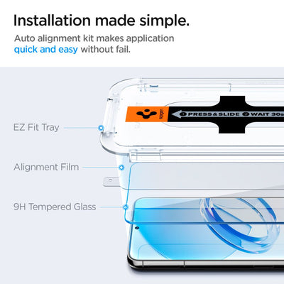 Spigen Glas.tR EZ Fit Tempered Glass for Samsung Galaxy S23 - 2 pcs.
