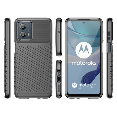 Thunder Case case for Motorola Moto G53 silicone armor case black — Hurtel