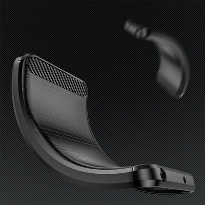 Carbon Case for Motorola Moto G13 flexible silicone carbon cover black — Hurtel