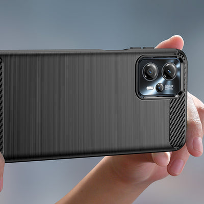 Carbon Case for Motorola Moto G13 flexible silicone carbon cover black — Hurtel