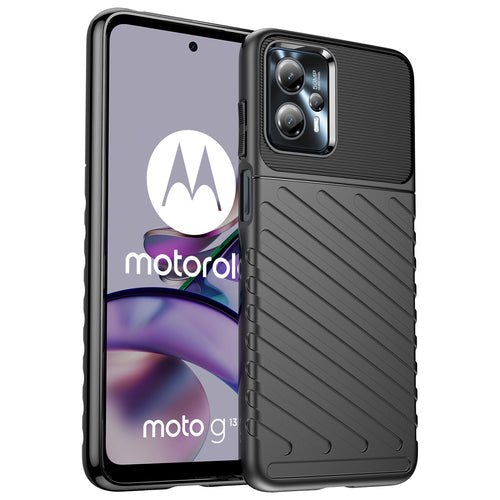 Thunder Case case for Motorola Moto G13 silicone armor case black — Hurtel