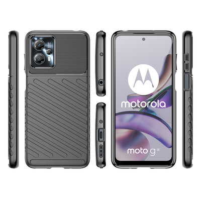 Thunder Case case for Motorola Moto G13 silicone armor case black — Hurtel