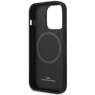 Case BMW BMHMP14X22RPSK iPhone 14 Pro Max 6.7" black/black Leather Seats Pattern MagSafe
