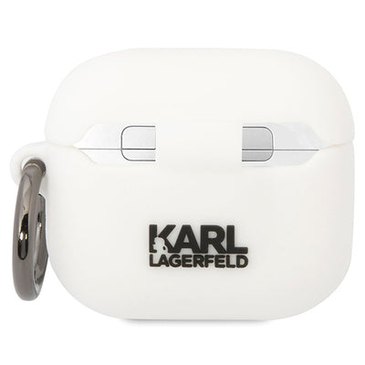 Karl Lagerfeld KLACA3SILKCW AirPods 3 cover white/white Silicone Karl & Choupette