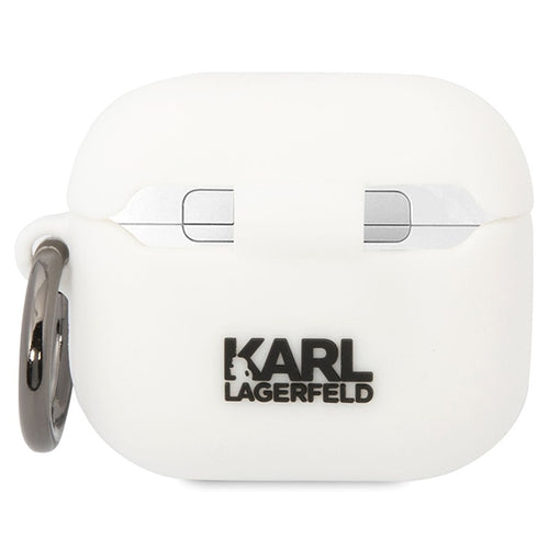 Karl Lagerfeld KLACA3SILKCW AirPods 3 cover white/white Silicone Karl & Choupette