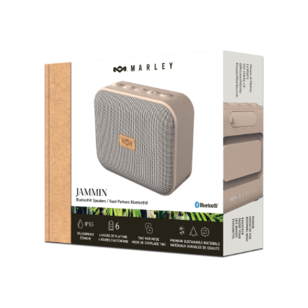 Marley Speaker | Jammin | Waterproof | Bluetooth | Cream | Portable | Wireless connection