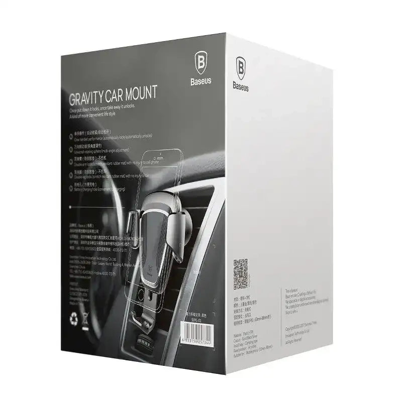 Baseus gravitational grip on the car grid - black - Product Image 9