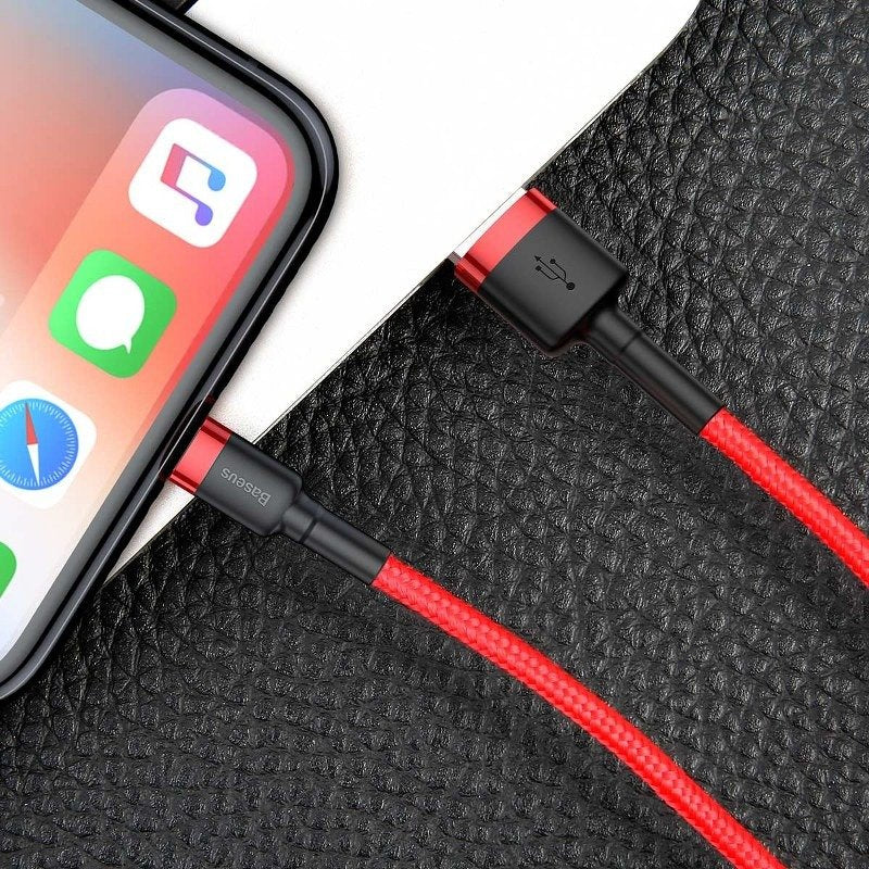 Baseus Cafule USB Lightning cable 2.4A 1m (black + red) - Product Image 7
