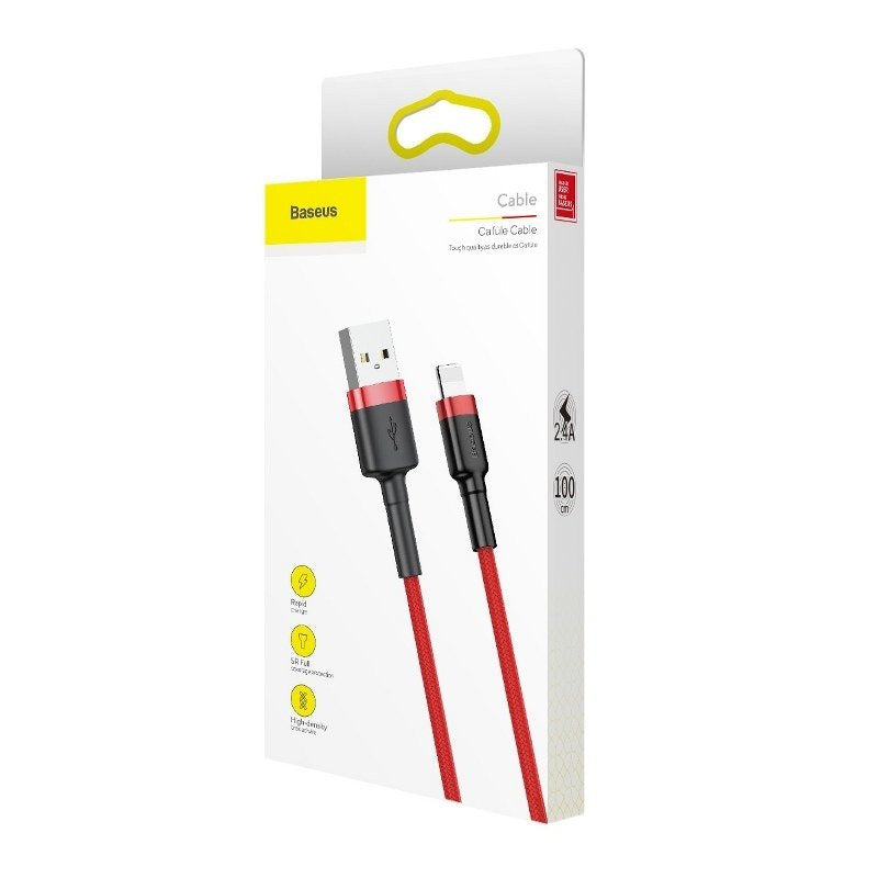 Baseus Cafule USB Lightning cable 2.4A 1m (black + red) - Product Image 9