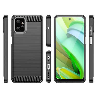 Carbon Case for Motorola Moto G Power 2023 flexible silicone carbon cover black — Hurtel