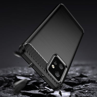 Carbon Case for Motorola Moto G Power 2023 flexible silicone carbon cover black — Hurtel
