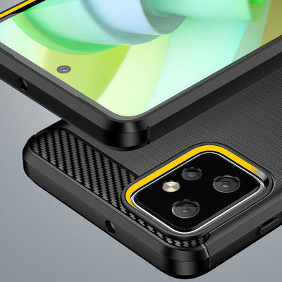 Carbon Case for Motorola Moto G Power 2023 flexible silicone carbon cover black — Hurtel
