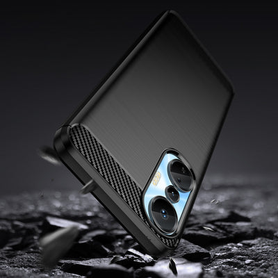 Carbon Case case for Infinix Hot 20S flexible silicone carbon cover black — Hurtel