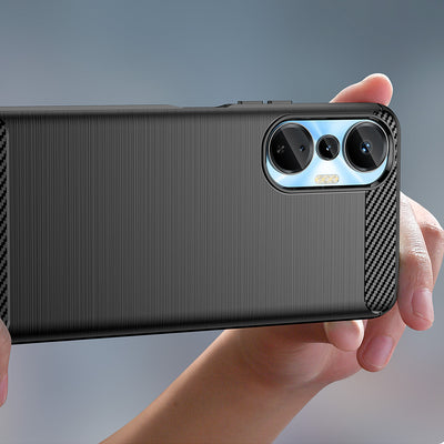 Carbon Case case for Infinix Hot 20S flexible silicone carbon cover black — Hurtel