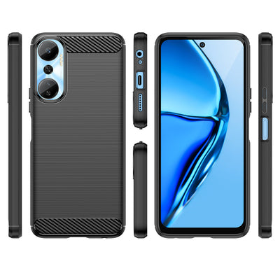 Carbon Case case for Infinix Hot 20 flexible silicone carbon cover black — Hurtel