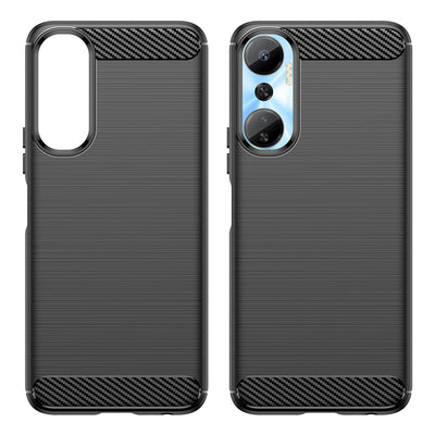 Carbon Case case for Infinix Hot 20 flexible silicone carbon cover black — Hurtel