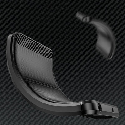 Carbon Case case for Infinix Hot 12 Play NFC / Hot 12 Play flexible silicone carbon cover black — Hurtel