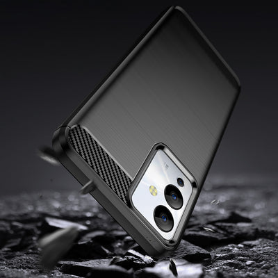 Carbon Case case for Infinix Note 12i flexible silicone carbon cover black — Hurtel
