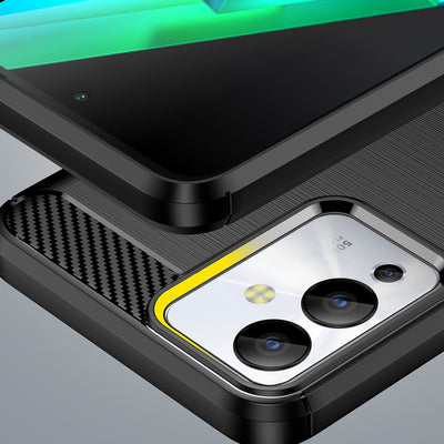 Carbon Case case for Infinix Note 12i flexible silicone carbon cover black — Hurtel