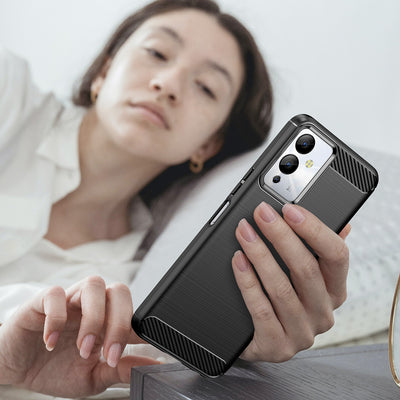 Carbon Case case for Infinix Note 12i flexible silicone carbon cover black — Hurtel