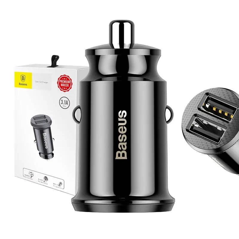 Ładowarka samochodowa Baseus Grain 2x USB 5V 3.1A (czarna) - Product Image 7