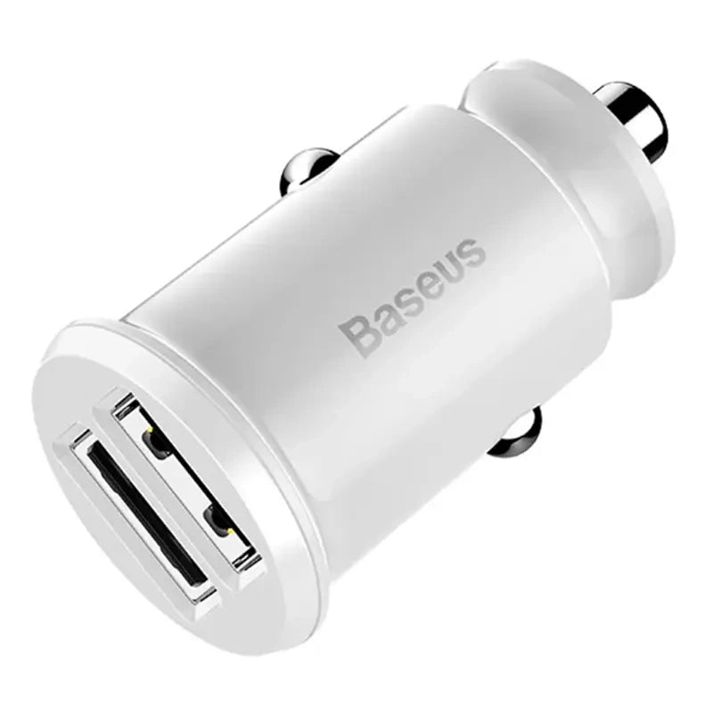Baseus Grain Car Charger 2x USB 5V 3.1A (white) - Product Image 3