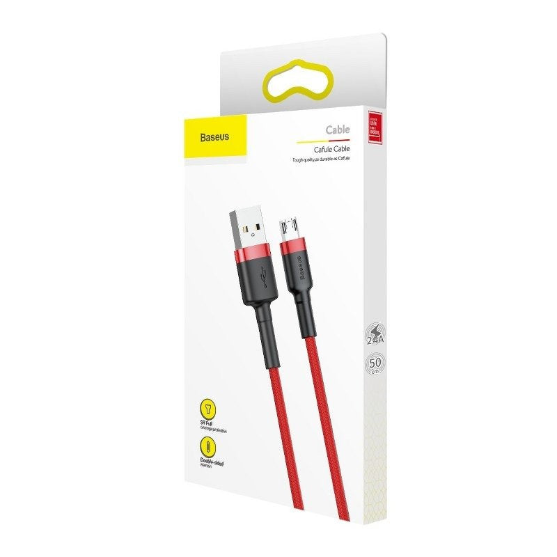 Baseus Cafule Micro USB cable 2.4A 1m (Red) - Product Image 6