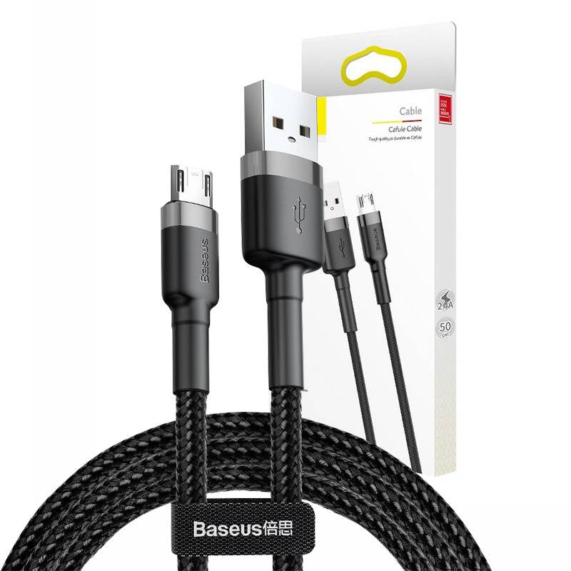 Baseus Cafule Micro USB cable 2.4A 1m (Gray + Black) - Product Image 7