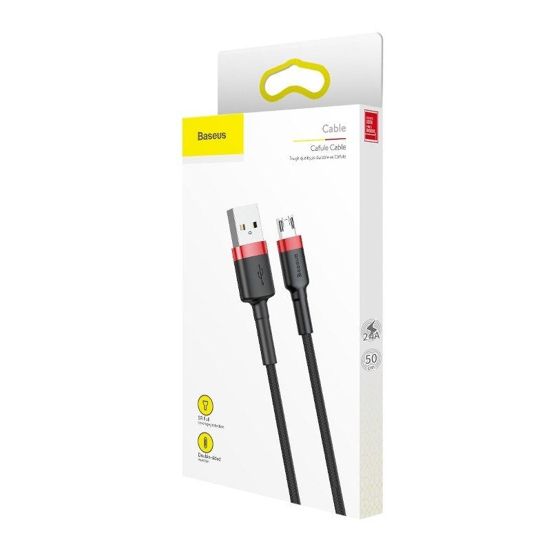 Baseus Cafule Micro USB cable 2.4A 1m (Red+ Black) - Product Image 6