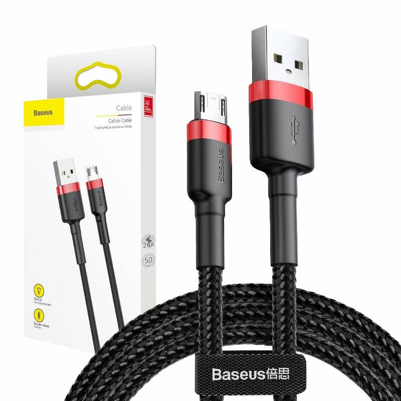 Baseus Cafule Micro USB cable 2.4A 1m (Red+ Black) - Product Image 7