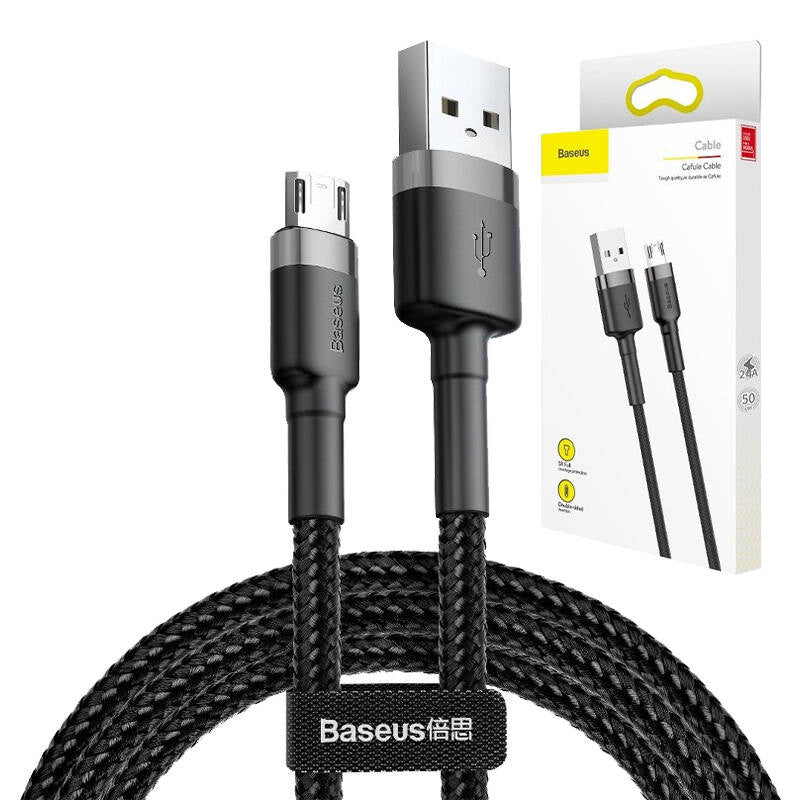 Baseus Cafule Micro USB cable 1.5A 2m (Gray + Black) - Product Image 7