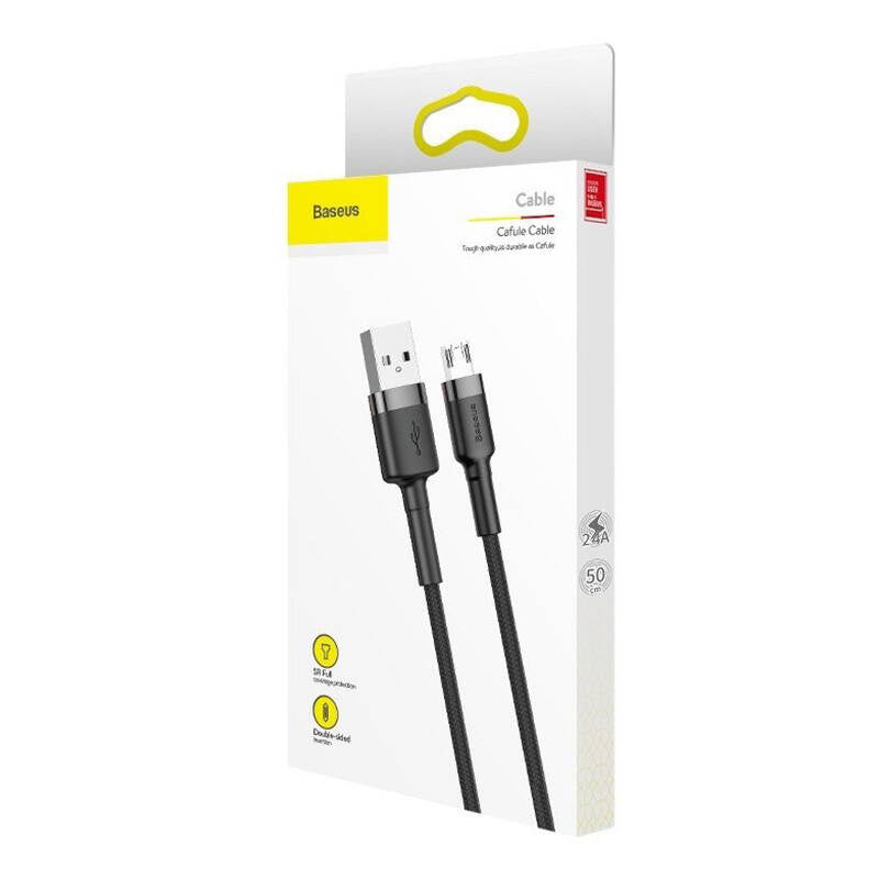 Baseus Cafule Micro USB cable 1.5A 2m (Gray + Black) - Product Image 6