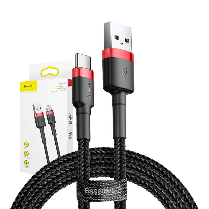 Baseus Cafule cable USB-C 3A 0.5m (Red+Black) - Product Image 7