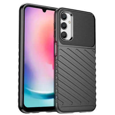 Thunder Case case for Samsung Galaxy A24 4G silicone armor case black — Hurtel